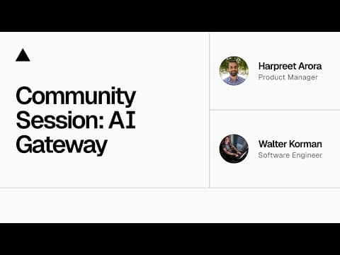 Community Session: AI Gateway