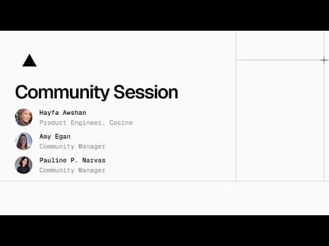 Community Session: How Cosine autonomously deploys