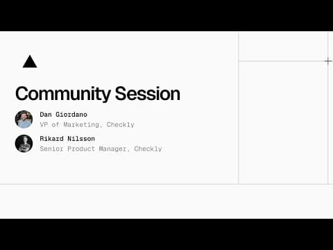 Community Session: Proactive monitoring for Vercel apps with Checkly