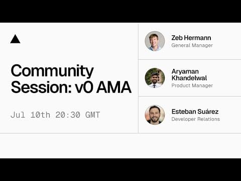 Community Session: v0 AMA