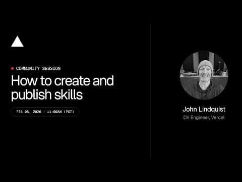 Community Session: How to create and publish skills