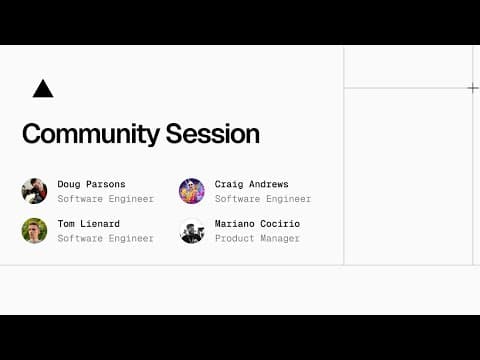 Community Session: Chat with the Fluid compute team